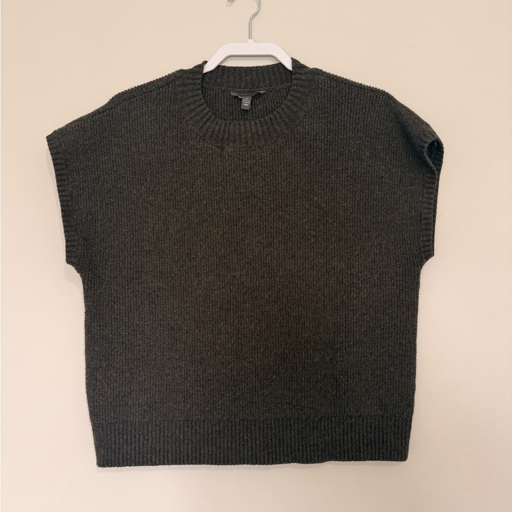 Women's Oversized Charcoal Sweater Vest